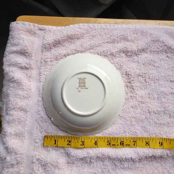 SPODE COPELAND CHINA CEREAL BOWL BASKET WEAVE WICKER LANE MADE IN ENGLAND 'BIN F - Picture 4 of 4